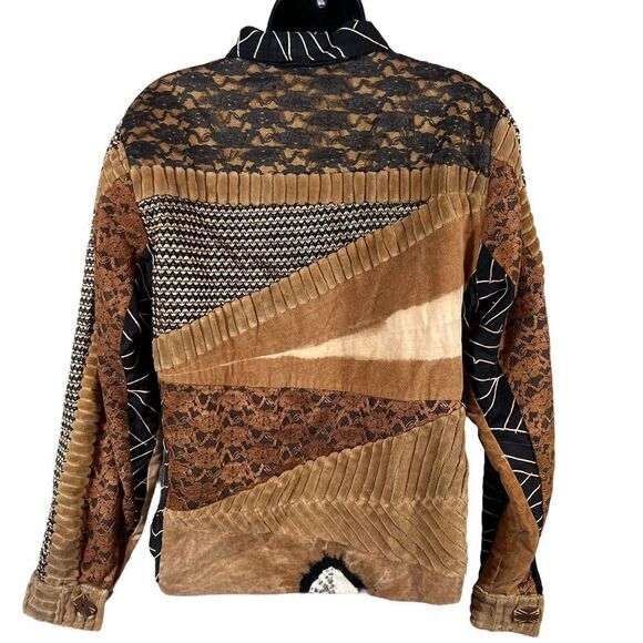 Sandy Starkman Animal Print Patchwork Silk Blend Art to Wear Jacket - Picture 14 of 14